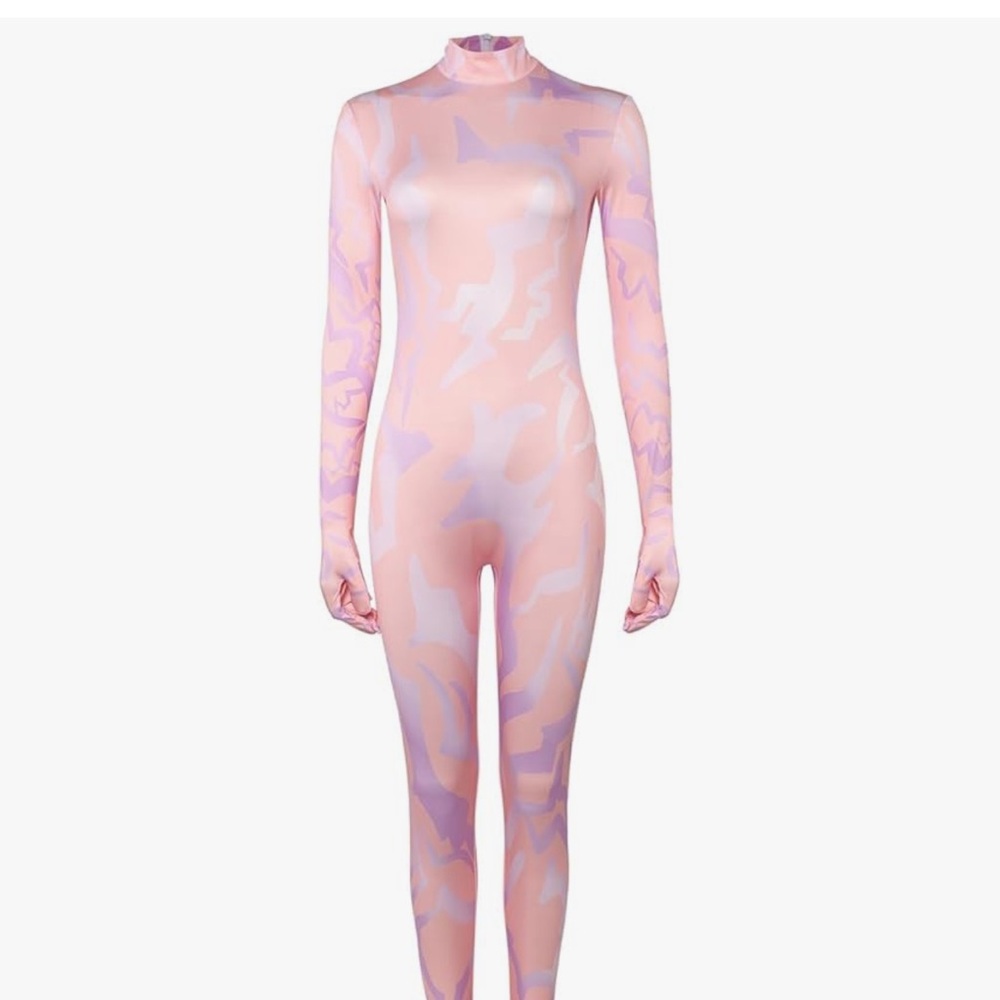 Pink & Purple Tatoo Full-Body Suit